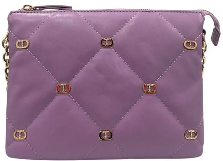 Twin-set Twinset Purple Faux Leather Women Crossbody Bag
