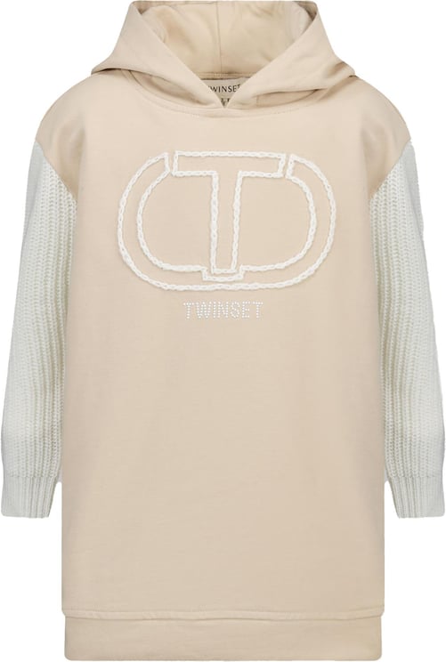 Twin-set Twinset Kinder Meisjes Jurk In Beige