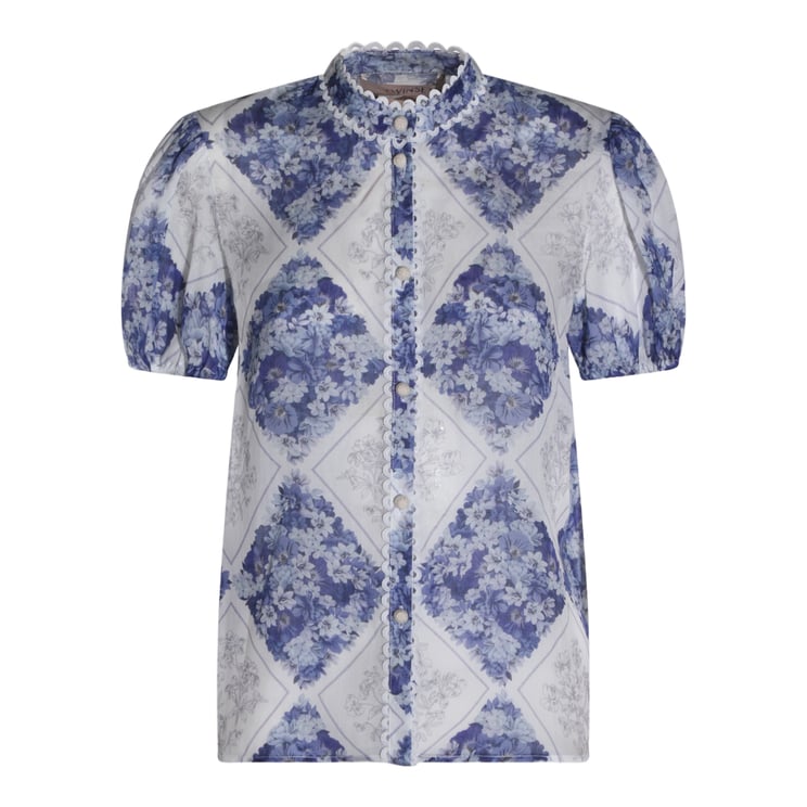 Twin-set Fitted White Short-Sleeved Top