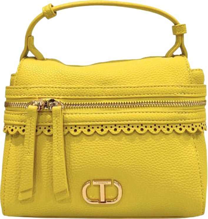 Twin-set Twinset Yellow PU Women Handbag