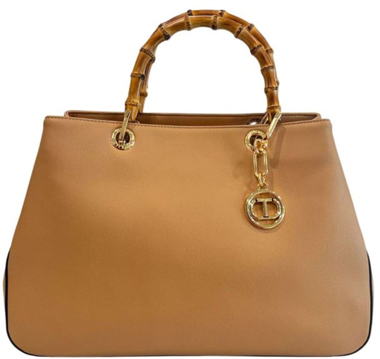 Twin-set Twinset Brown PU Women Handbag