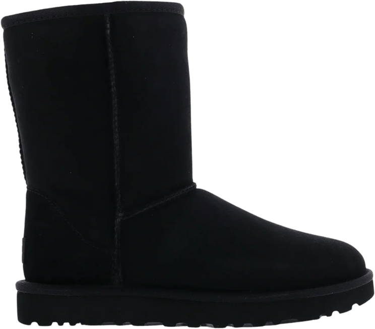 UGG UGG Dames Classic Short II Zwart enkellaarsjes