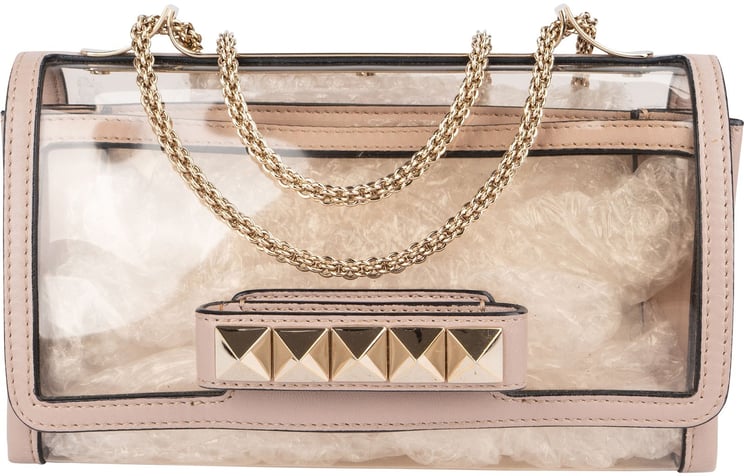 Valentino Valentino Garavani Transparent PVC Rockstud Spike Small Crossbody Bag