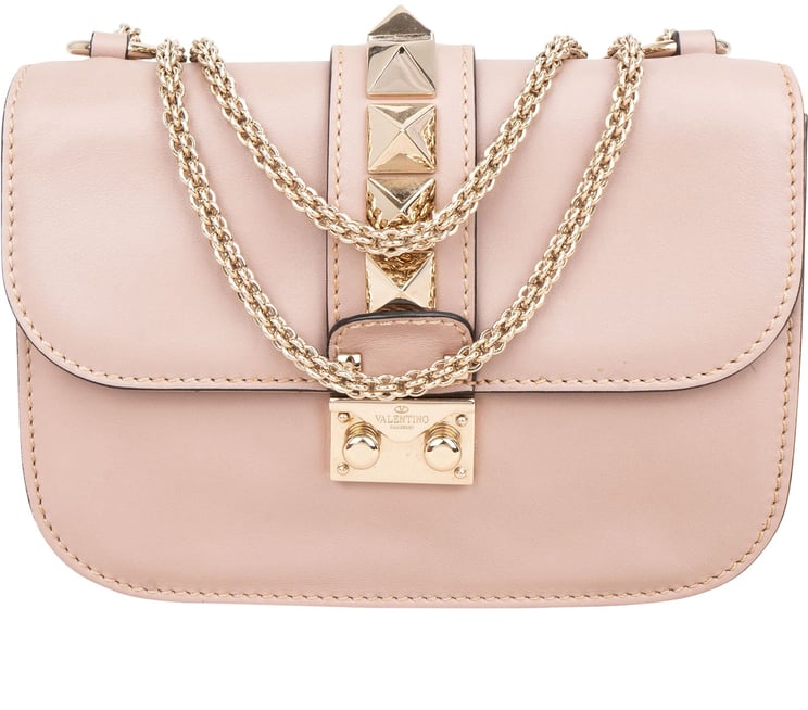 Valentino Valentino Garavani Calfskin Rockstud Small Chain Crossbody Bag