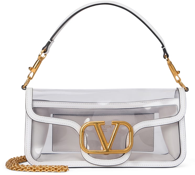 Valentino Elegant Transparent Bag with Golden Details