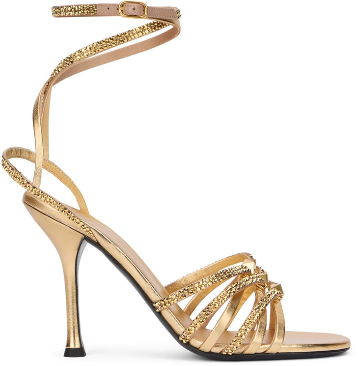 Valentino Elegant high-heeled golden shoes