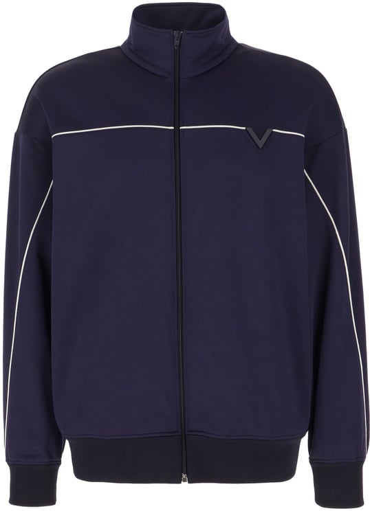 Valentino Valentino Garavani Midnight blue nylon blend sweatshirt