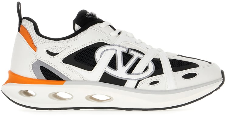 Valentino Valentino Garavani Multicolor leather and fabric VLogo EasyJog sneakers