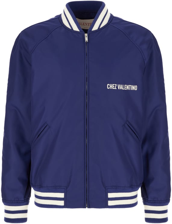 Valentino Valentino Garavani Blue nylon bomber