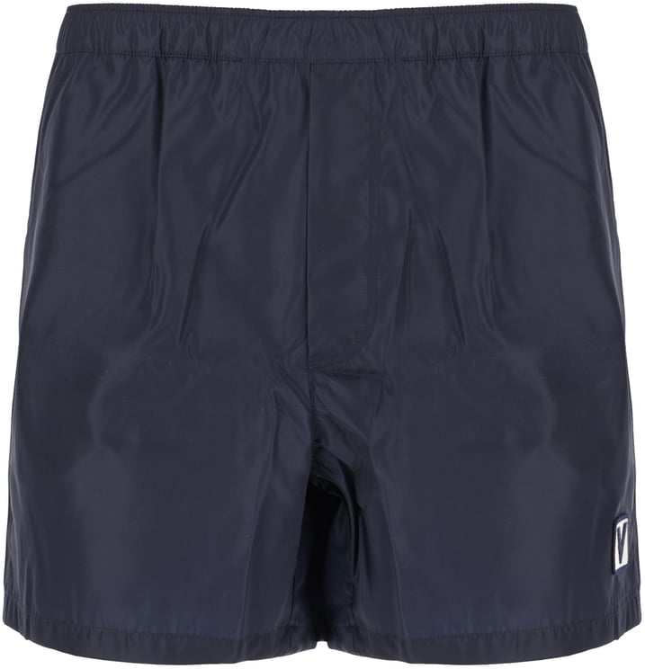 Valentino Valentino Garavani Navy blue nylon swimming shorts