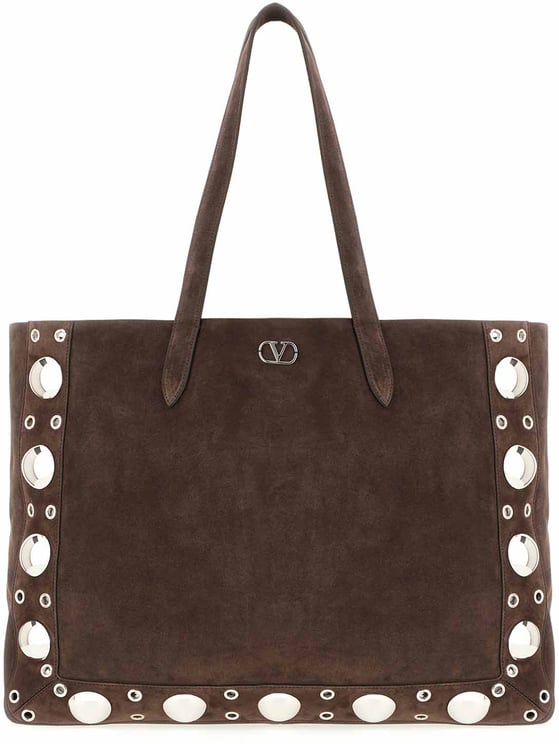 Valentino Valentino Garavani Brown suede shopping bag