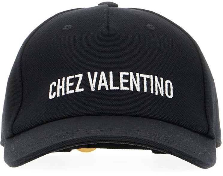 Valentino Valentino Garavani Black cotton baseball cap