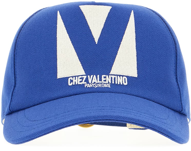 Valentino Valentino Garavani Electric blue cotton baseball cap