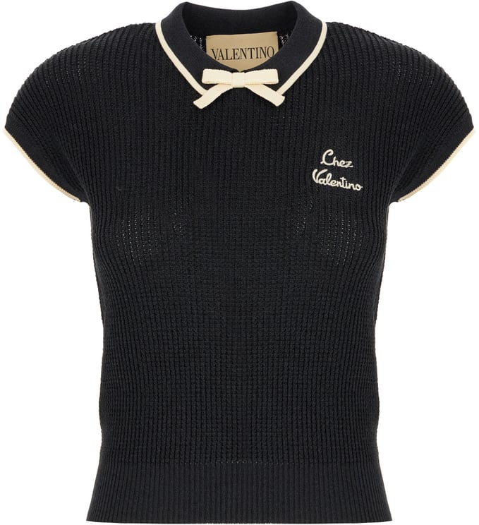 Valentino Valentino Garavani Black cotton sleeveless sweater