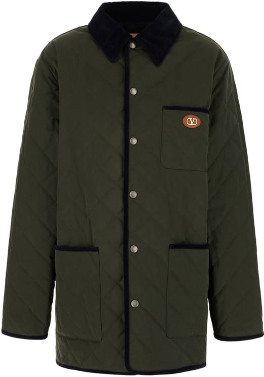 Valentino Valentino Garavani Dark green nylon padded jacket