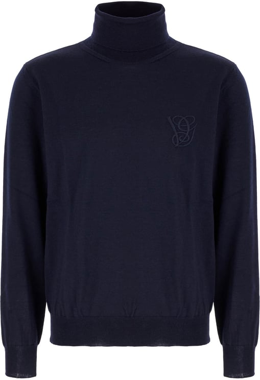 Valentino Valentino Garavani Navy blue wool sweater