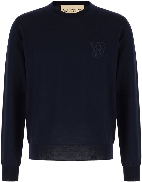 Valentino Valentino Garavani Navy blue wool sweater