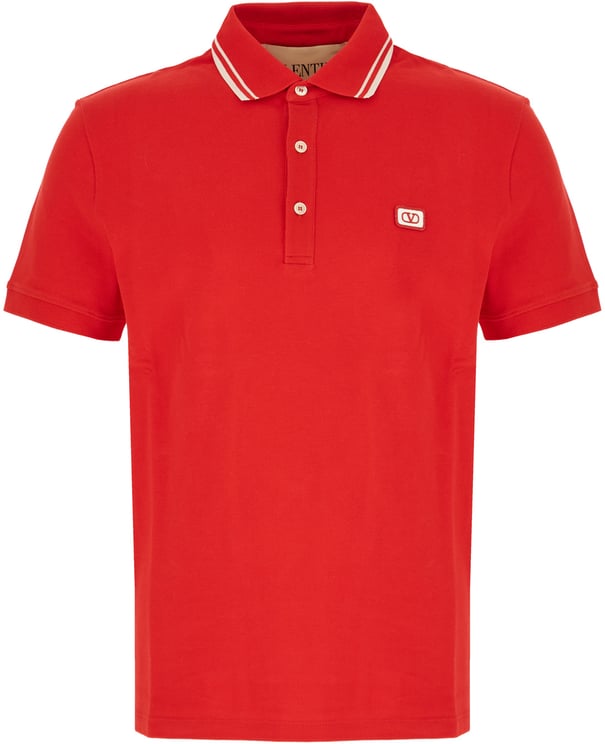 Valentino Valentino Garavani Red piquet polo shirt