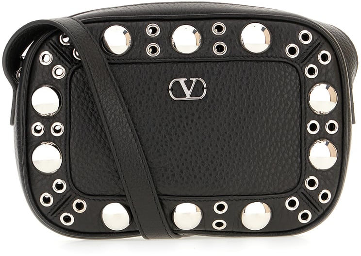 Valentino Valentino Garavani Black leather NellcÃ´te crossbody bag