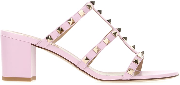 Valentino Valentino Garavani Pink leather mules