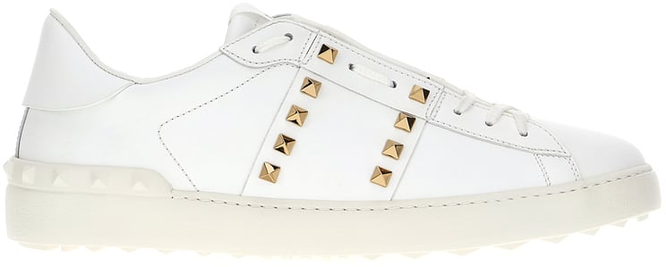 Valentino Valentino Garavani White leather Rockstud sneakers
