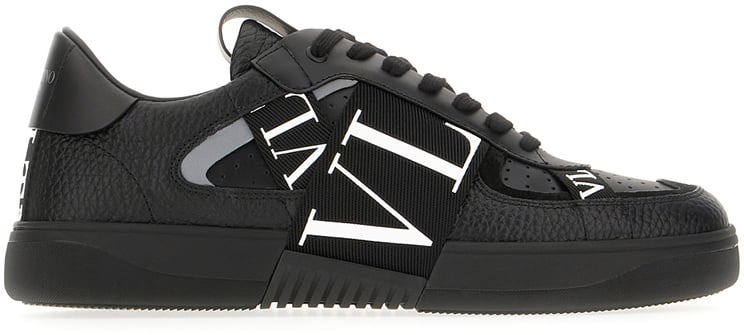 Valentino Valentino Garavani Black leather VLTN sneakers