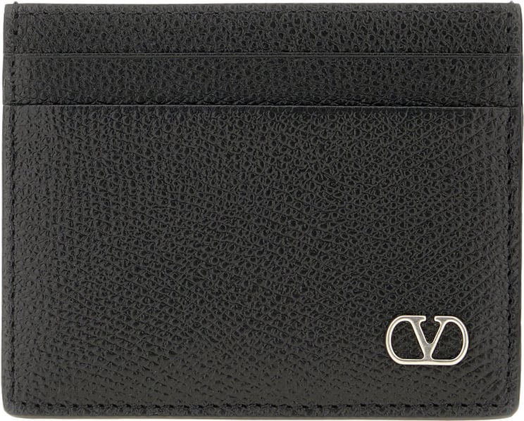 Valentino Valentino Black leather card holder