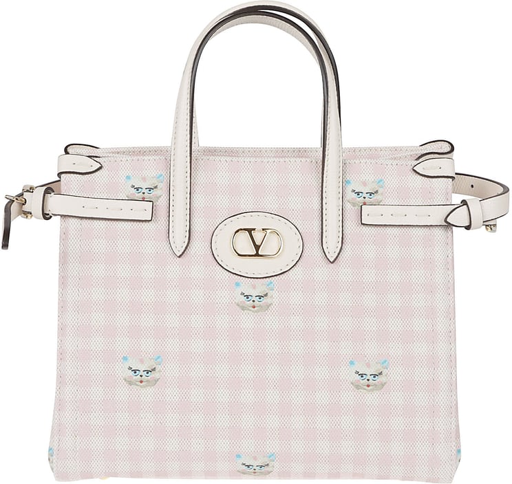 Valentino Garavani Structured Canvas Shopping Bag