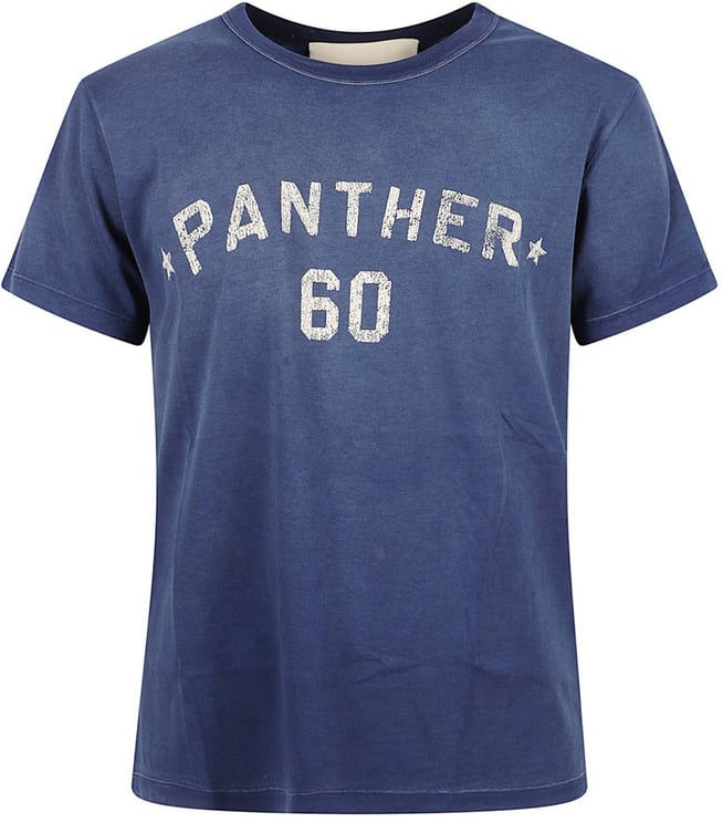 Valentino Garavani Vintage-Effect Blue Cotton T-Shirt