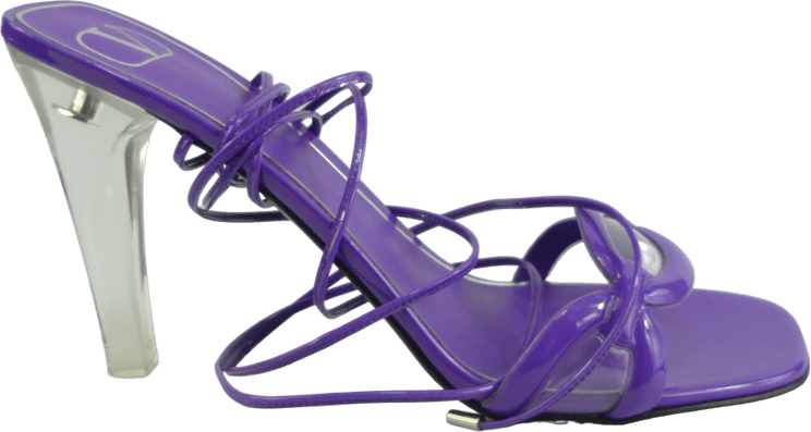 Valentino Garavani Sandalo in Pelle Viola con Laccio