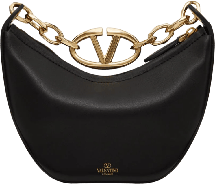 Valentino Garavani Borsa nera con dettagli oro