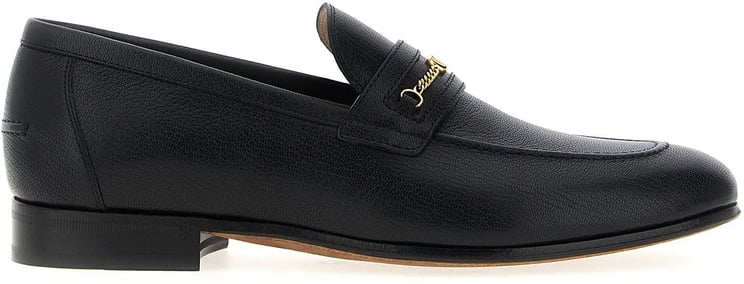 Valentino Garavani Valentino Garavani Black Goatskin Slip-On Loafers