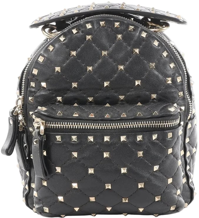 Valentino Garavani Valentino Garavani Rockstuds Spike Leather 2Way Backpack in Black