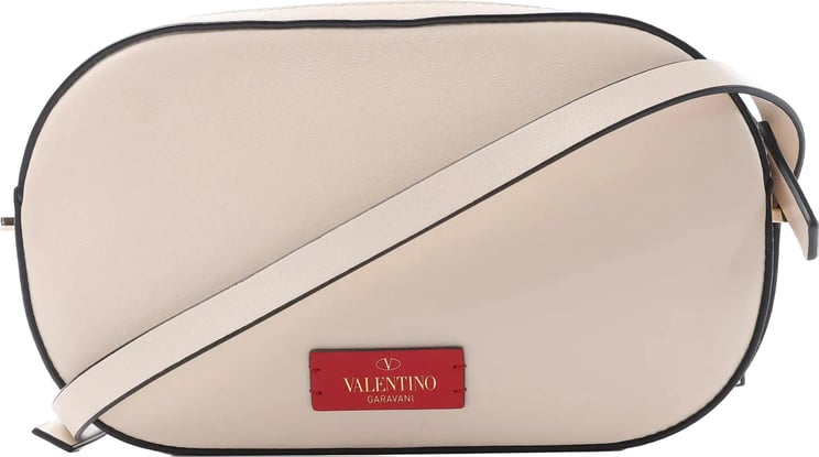 Valentino Garavani Valentino Garavani V logo Leather Crossbody Bag in Pink