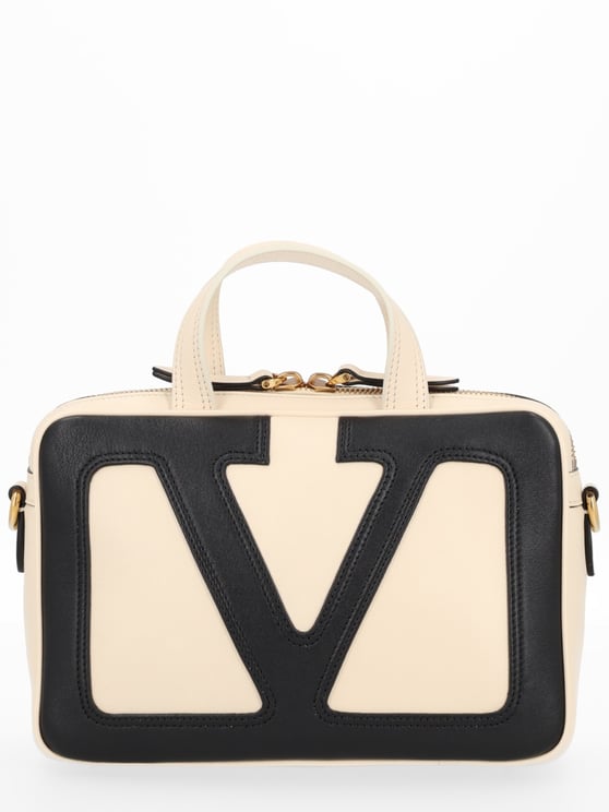 Valentino Garavani Cream Viva Superstar V-Logo Bag