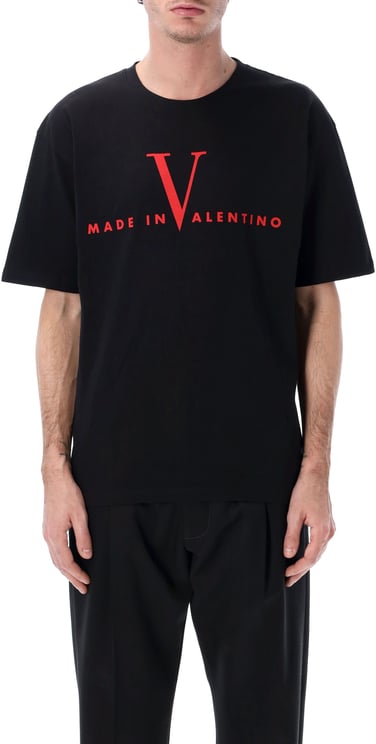 Valentino Garavani T-Shirt Jersey,Reg,Pr. Made In Valentino Nero