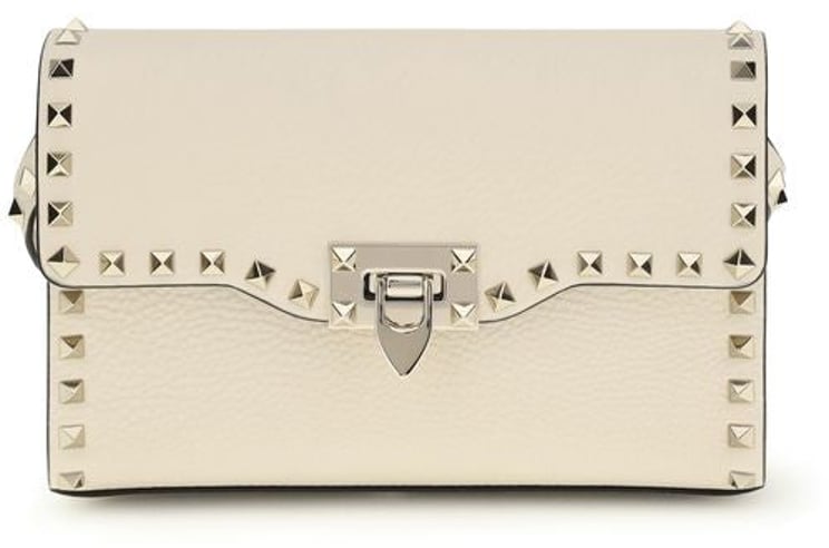 Valentino Garavani Valentino Garavani Beige Calf Leather Bos Taurus Shoulder Bag