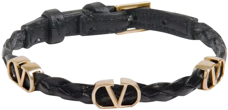 Valentino Garavani Valentino Garavani Vlogo Signature Leather Bracelet