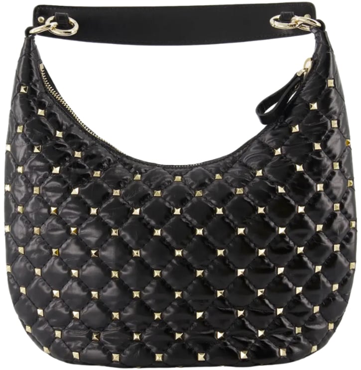 Valentino Garavani Valentino Garavani Rockstud Bow Double Zip Wristlet Clutch Leather Small