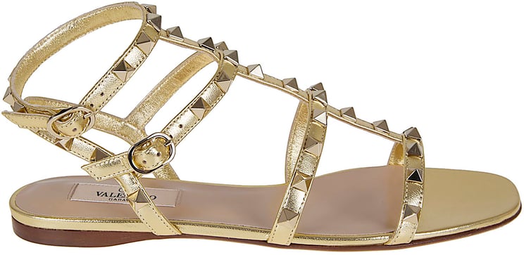Valentino Garavani VALENTINO GARAVANI SANDAL | ROCKSTUD | T. 05 | NAPPA LAMINATA/PLATINUM STUDS