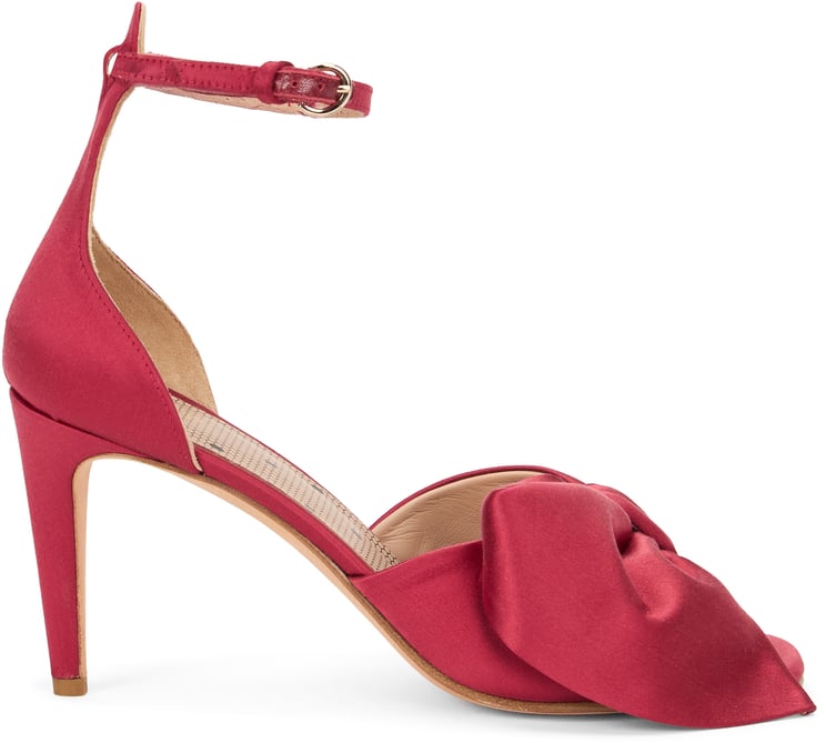 Valentino High heel shoe in red color with satin effect
