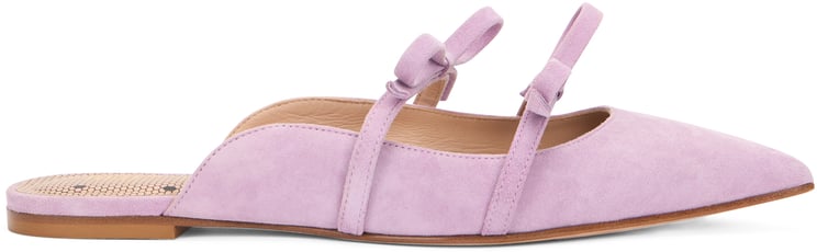 Valentino Purple elegant open ballerinas at the back, daily comfort assured.