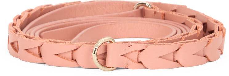 Valentino Pink leather belt, elegant and modern.