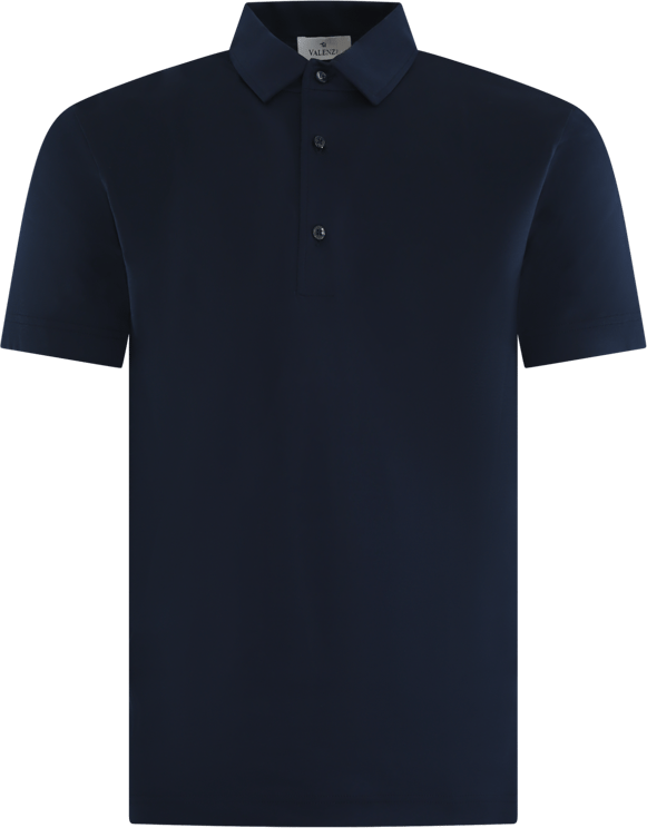 Valenza Heren Supima Polo Schiller Blauw