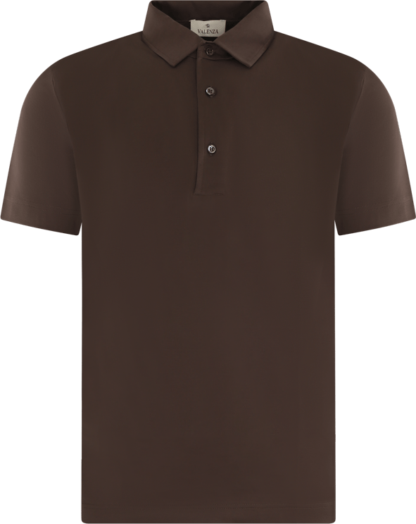 Valenza Heren Supima Polo Schiller Bruin