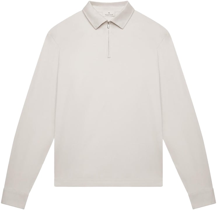 Valenza Heren Supima Polo Zip Collar L/S
