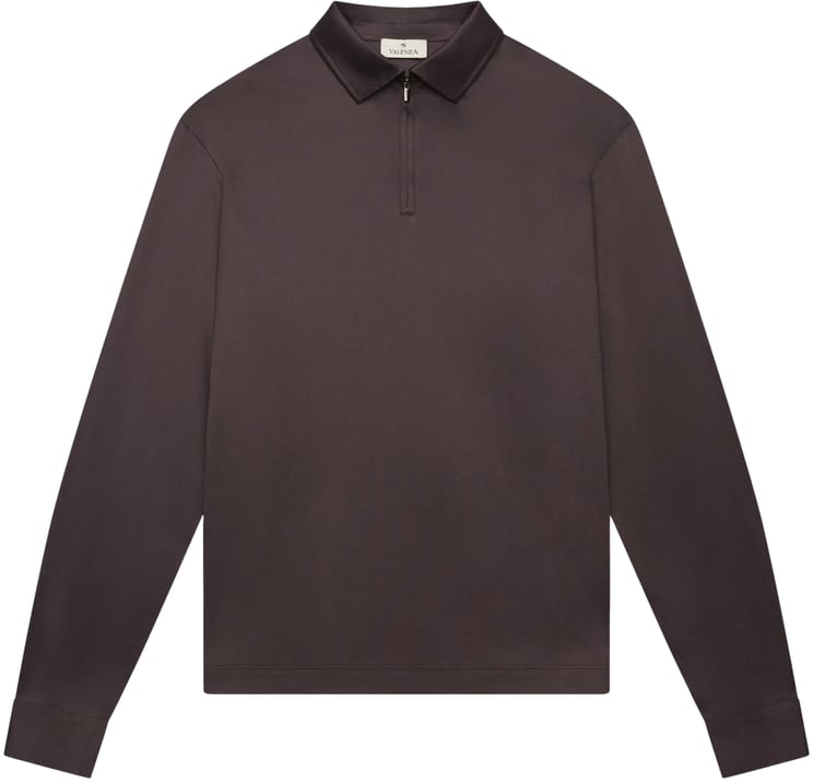 Valenza Heren Supima Polo Zip Collar L/S