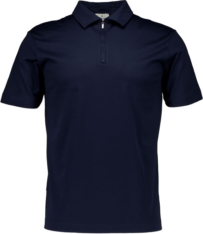 Valenza Valenza Supima Polo Zip Polos Donkerblauw 1049