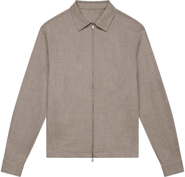 Valenza Heren FlannelStretch Overshirt Beige