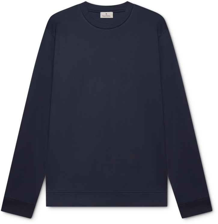 Valenza Heren Heavy Supima Sweater Blauw
